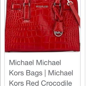 Michael Kors Red Crocodile Purse
